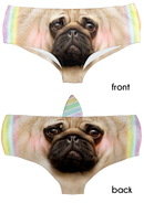 Horn Pantie - Rainbow Pugicorn (6-10 UK Size) - Kukubird_UK