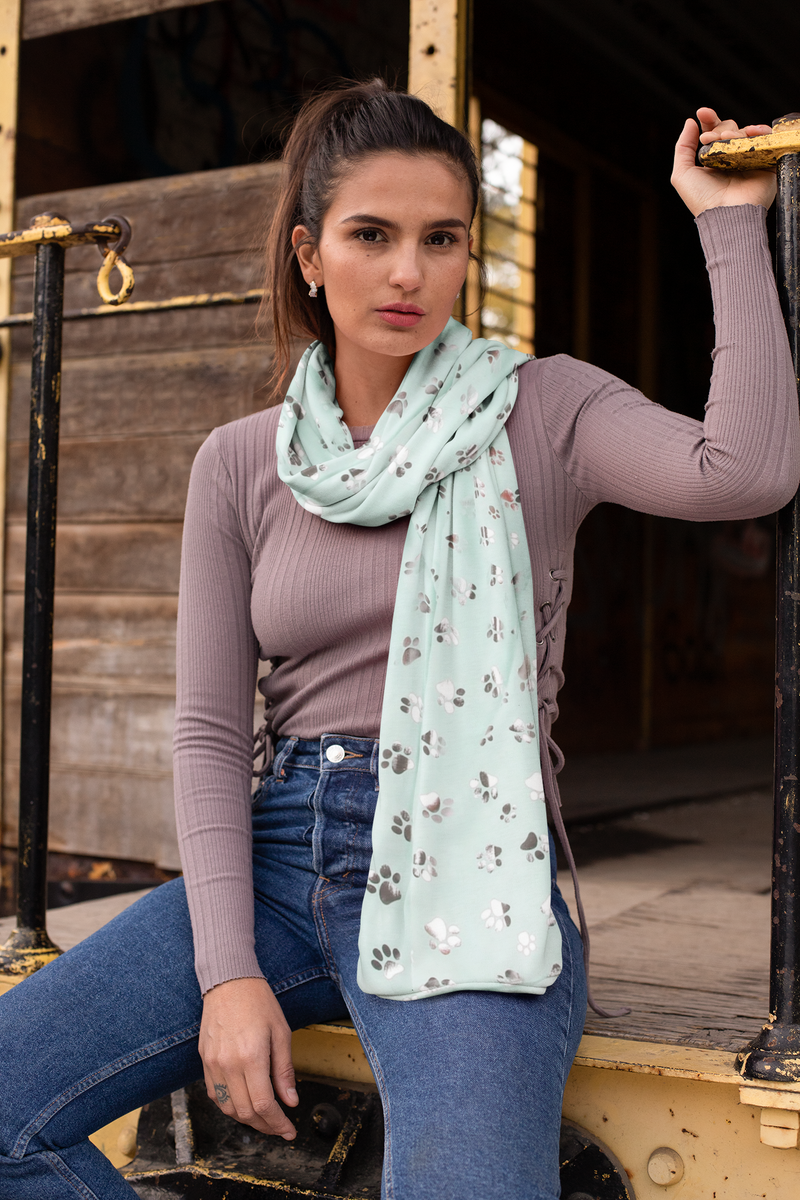 Paw's Silver Foiled Scarf