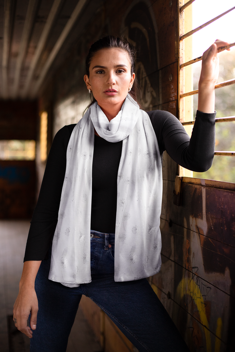 Dandelion Silver Foiled Scarf