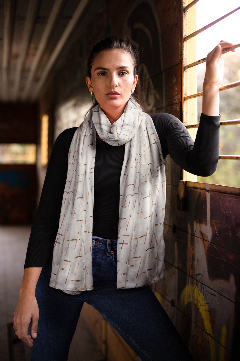 Dash Rose Gold Foiled Scarf